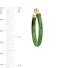 Jade Hoop Earrings with 14K Gold Latch Back