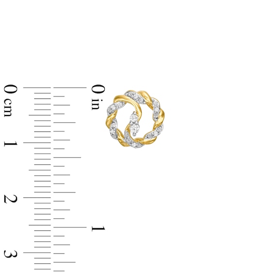 Circle of Gratitude® Collection 0.12 CT. T.W. Diamond Bypass Twist Stud Earrings in 10K Gold