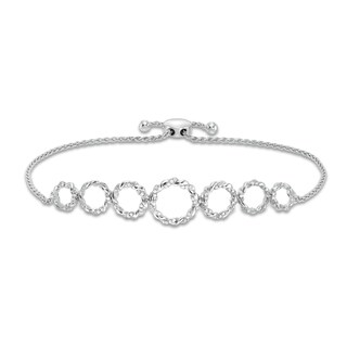 Circle of Gratitude® Collection 0.25 CT. T.W. Diamond Journey Twists Bolo Bracelet in Sterling Silver - 9.5"