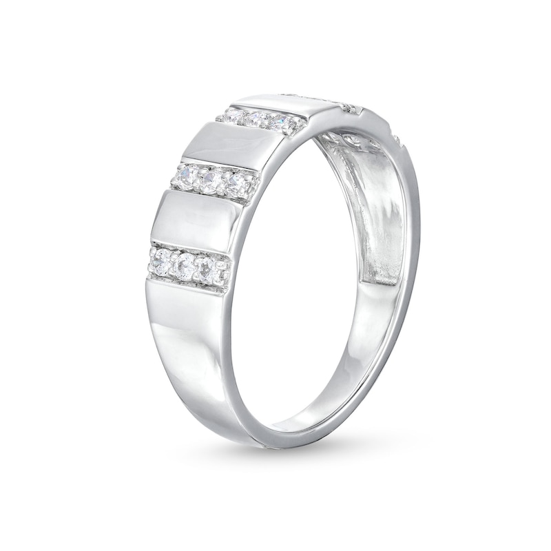 CT. T.W. Diamond Trio Linear Row Band in 10K Gold|Peoples Jewellers
