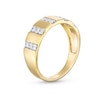 Thumbnail Image 3 of 0.23 CT. T.W. Diamond Trio Linear Row Band in 10K Gold