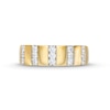 Thumbnail Image 4 of 0.23 CT. T.W. Diamond Trio Linear Row Band in 10K Gold