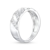 Thumbnail Image 2 of 0.29 CT. T.W. Diamond Slant Row Band in 10K White Gold