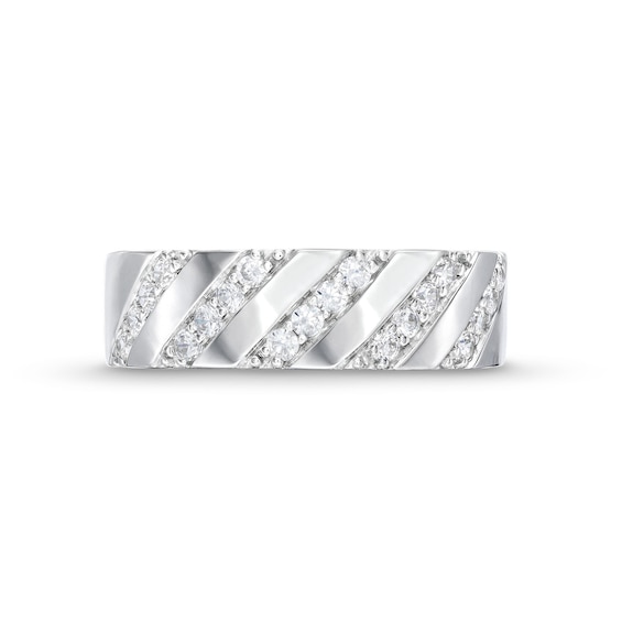 CT. T.W. Diamond Slant Row Band in 10K Gold