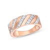 Thumbnail Image 1 of 0.45 CT. T.W. Diamond Slant Row Band in 10K Rose Gold