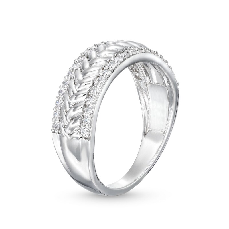 CT. T.W. Diamond Edge Herringbone Band in 10K Gold