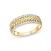 Thumbnail Image 0 of 0.29 CT. T.W. Diamond Edge Herringbone Band in 10K Gold