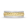 CT. T.W. Diamond Edge Herringbone Band in 10K Gold