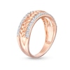 CT. T.W. Diamond Edge Herringbone Band in 10K Rose Gold