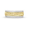 Thumbnail Image 4 of 0.45 CT. T.W. Diamond Edge Herringbone Band in 10K Gold