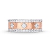 0.69 CT. T.W. Diamond Edge Center Station Band in 10K Rose Gold