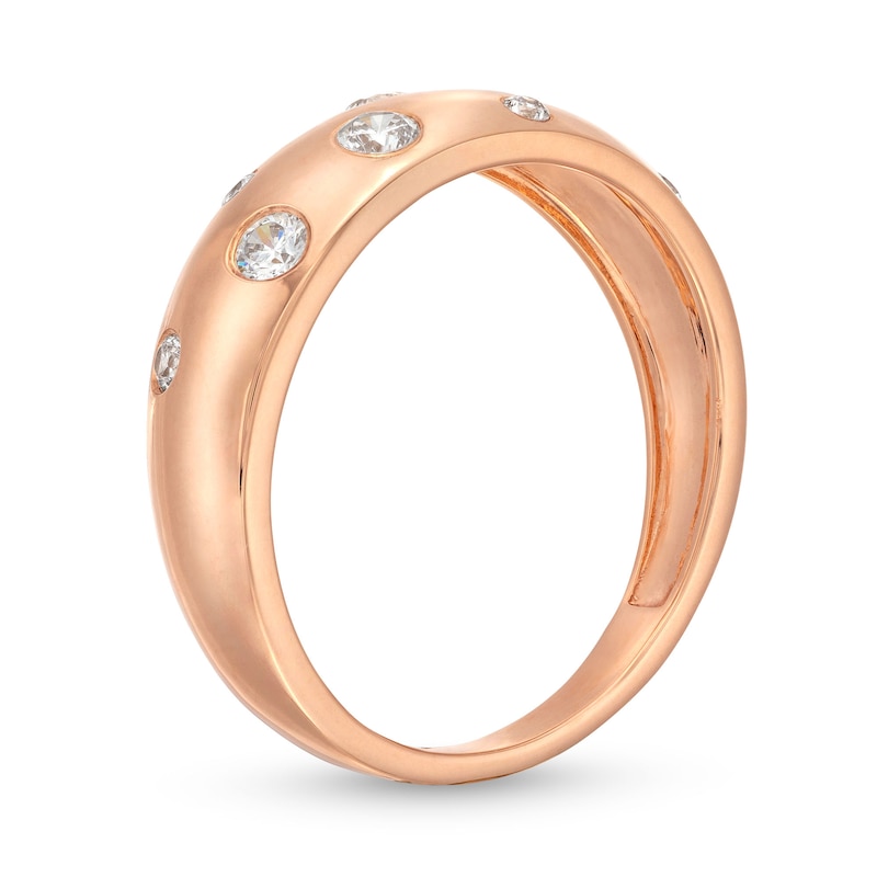 Main Image 3 of 0.23 CT. T.W. Diamond Bubbles Band in 10K Rose Gold