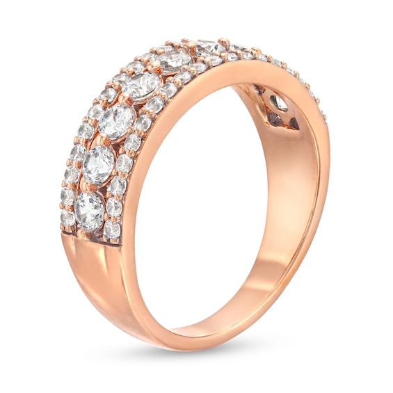 0.95 CT. T.W. Diamond Edge Band in 10K Rose Gold