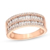 Thumbnail Image 0 of 0.69 CT. T.W. Diamond Multi-Row Band in 10K Rose Gold