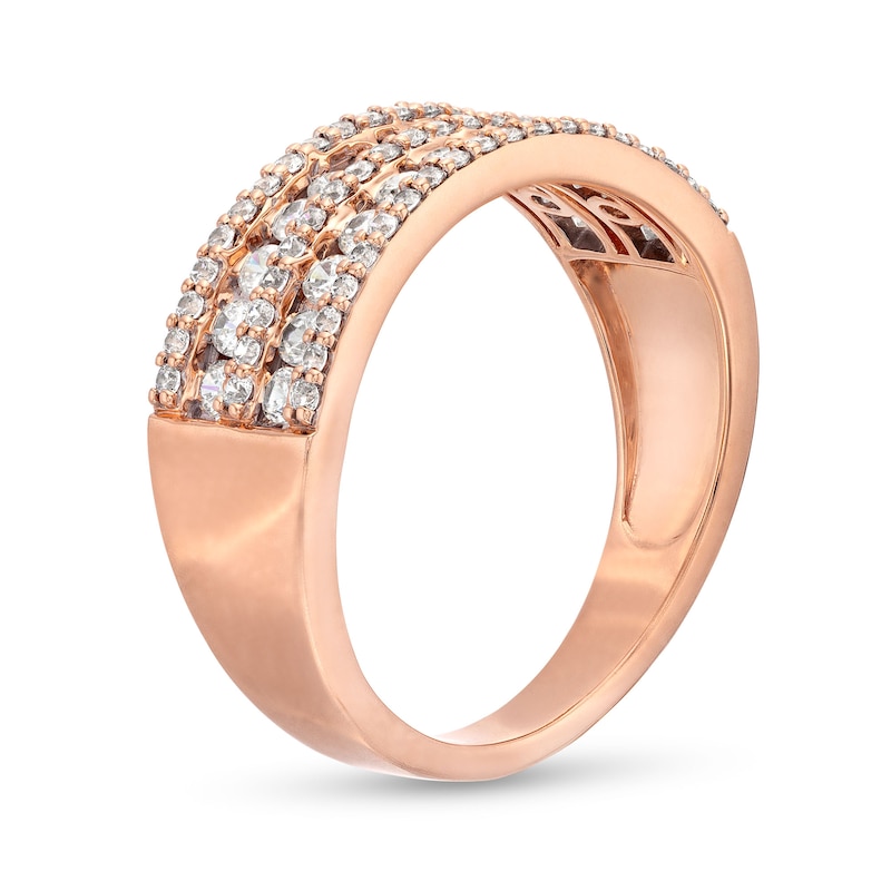 CT. T.W. Diamond Multi-Row Band in 10K Rose Gold|Peoples Jewellers