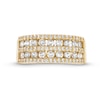 Thumbnail Image 4 of 0.95 CT. T.W. Diamond Multi-Row Band in 10K Gold