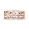 0.95 CT. T.W. Diamond Multi-Row Band in 10K Rose Gold