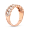 Thumbnail Image 2 of 0.95 CT. T.W. Diamond Scallop Edge Band in 10K Rose Gold