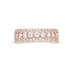 Thumbnail Image 3 of 0.95 CT. T.W. Diamond Scallop Edge Band in 10K Rose Gold