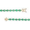 Pear-Shaped Emerald Line Bracelet in 10K Gold - 7.25"