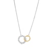 Thumbnail Image 0 of Circle of Gratitude® Collection 0.07 CT. T.W. Diamond Interlocking Twist Necklace in 10K Two-Tone Gold