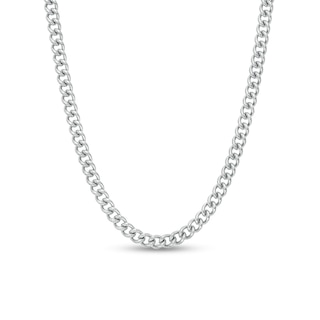 Men's 3.5mm Curb Chain Necklace in Solid Stainless Steel  - 24"