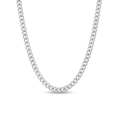 Men's 3.5mm Curb Chain Necklace in Solid Stainless Steel  - 24"