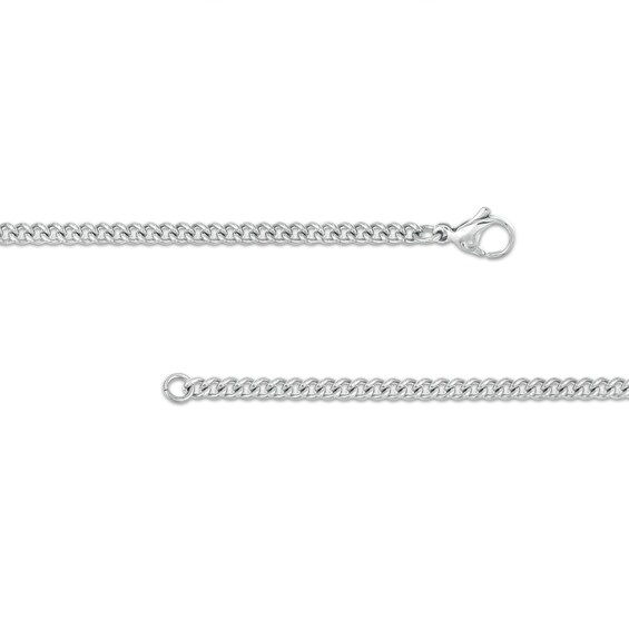 Men's 3.5mm Curb Chain Necklace in Solid Stainless Steel  - 24"