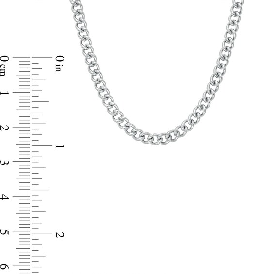 Men's 3.5mm Curb Chain Necklace in Solid Stainless Steel  - 24"