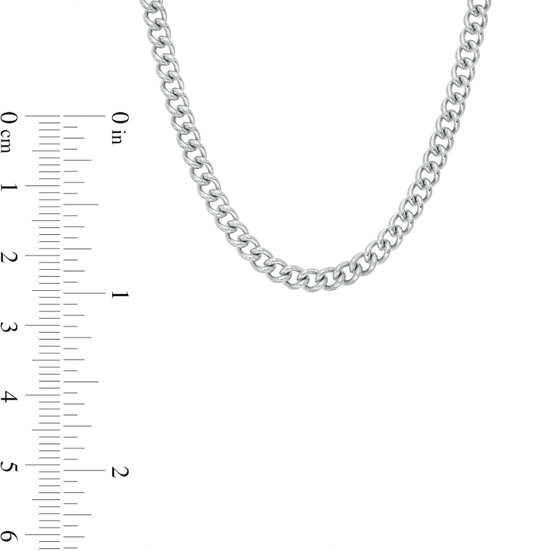 Men's 3.5mm Curb Chain Necklace in Solid Stainless Steel  - 24"
