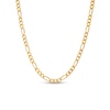 Men's 3.5mm Figaro Chain Necklace in Solid Stainless Steel  with Yellow Ion-Plate - 24"