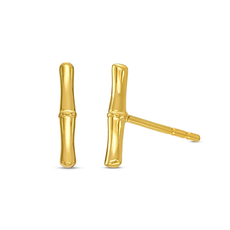 Bamboo Stick Stud Earrings in 10K Gold|Peoples Jewellers