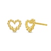 Thumbnail Image 0 of Polished Bubble Heart Stud Earrings in 10K Gold