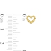 Thumbnail Image 2 of Polished Bubble Heart Stud Earrings in 10K Gold