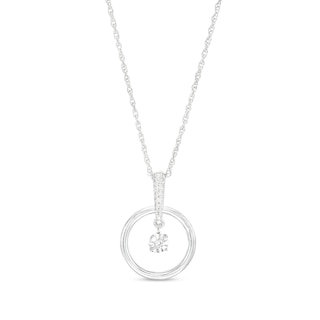 Unstoppable Love™ Diamond Accent Dangle Circle Pendant in Sterling Silver