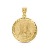 Thumbnail Image 0 of Diamond-Cut Jesus Medallion Charm in 14K Gold