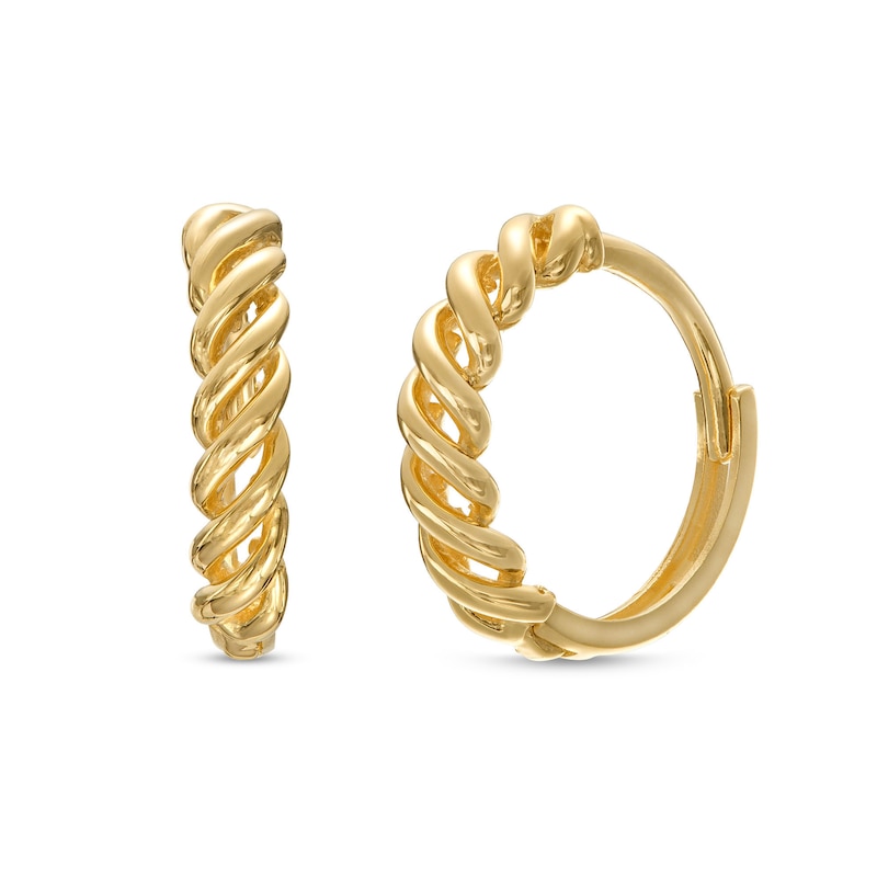 Cascading 13.2mm Hoop Earrings in 10K Gold|Peoples Jewellers