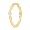 Thumbnail Image 1 of 0.12 CT. T.W. Marquise Multi-Diamond Slanted Wavy Stackable Band in 10K Gold