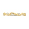 Thumbnail Image 3 of 0.12 CT. T.W. Marquise Multi-Diamond Slanted Wavy Stackable Band in 10K Gold