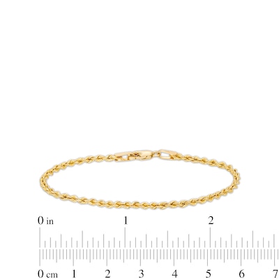 Child's 1.8mm Rope Chain Bracelet in Hollow 10K Gold - 6.0"