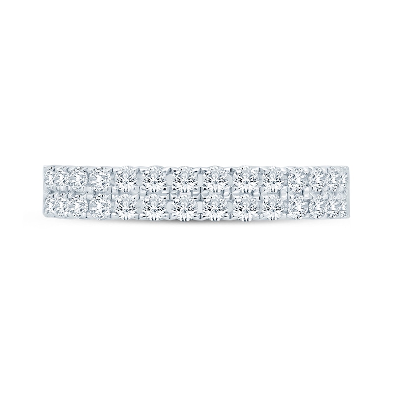 0.45 CT. T.W. Diamond Double Row Stackable Band in 14K White Gold