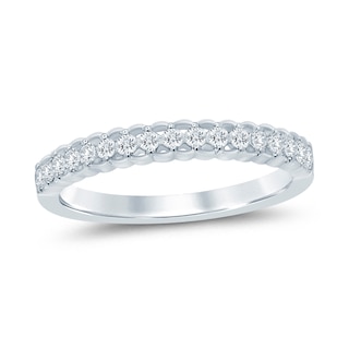 0.23 CT. T.W. Diamond Lattice-Style Stackable Band in 10K White Gold