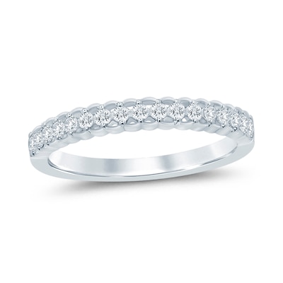 0.23 CT. T.W. Diamond Lattice-Style Stackable Band in 10K White Gold