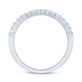 0.23 CT. T.W. Diamond Lattice-Style Stackable Band in 10K White Gold