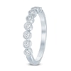 Thumbnail Image 2 of 0.23 CT. T.W. Diamond Bead Frame Vintage-Style Stackable Band in 10K White Gold