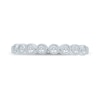 Thumbnail Image 4 of 0.23 CT. T.W. Diamond Bead Frame Vintage-Style Stackable Band in 10K White Gold