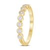 Thumbnail Image 2 of 0.23 CT. T.W. Diamond Bead Frame Vintage-Style Stackable Band in 10K Gold