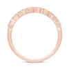 0.23 CT. T.W. Diamond Bead Frame Vintage-Style Stackable Band in 10K Rose Gold