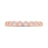 Thumbnail Image 4 of 0.23 CT. T.W. Diamond Bead Frame Vintage-Style Stackable Band in 10K Rose Gold