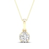 Canadian Certified Centre Diamond CT. T.W. Scallop Frame Flower Pendant in 14K Gold (I/I2